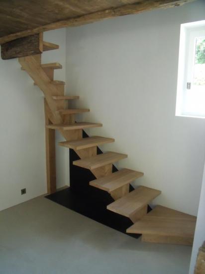 escalier sur limon central