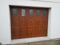 Porte garage bois petits carreaux vitrés